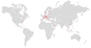 Mapa ACO Worldwide